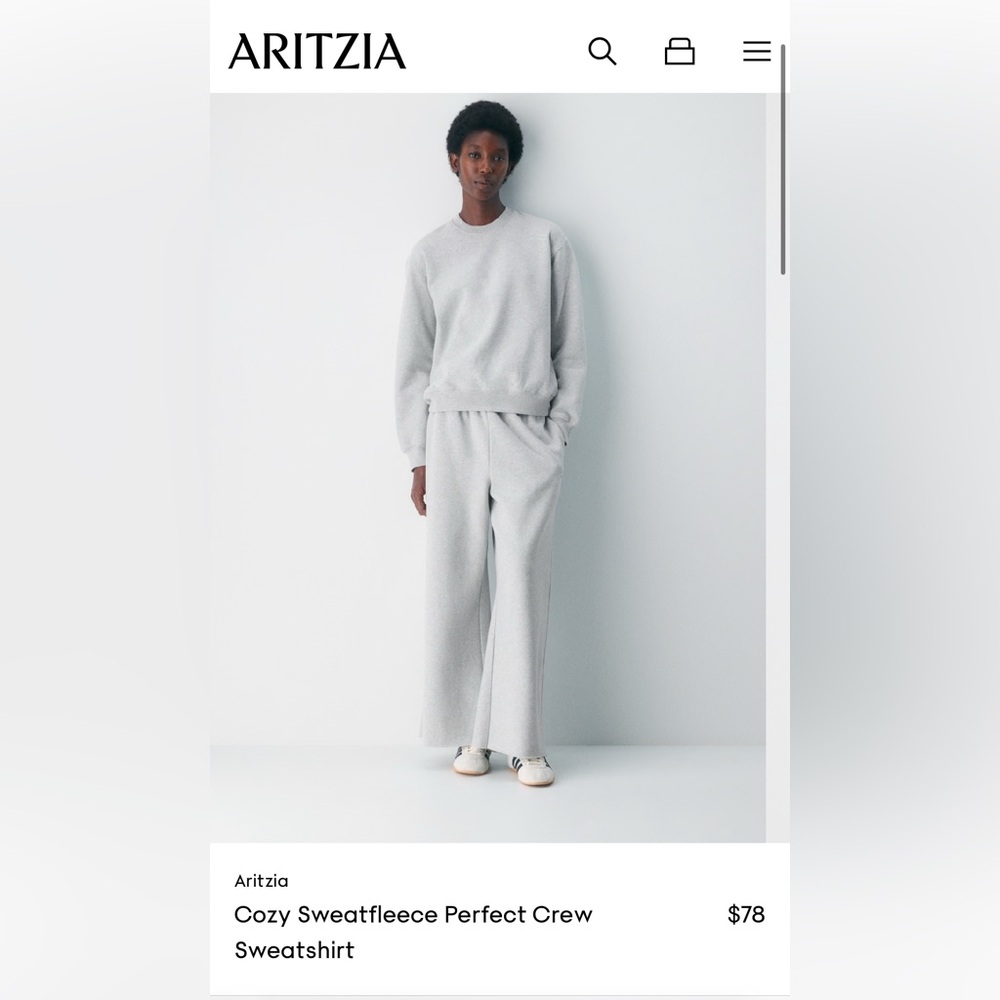 Aritzia Sweatfleece Heatherchrome Sweatshirt